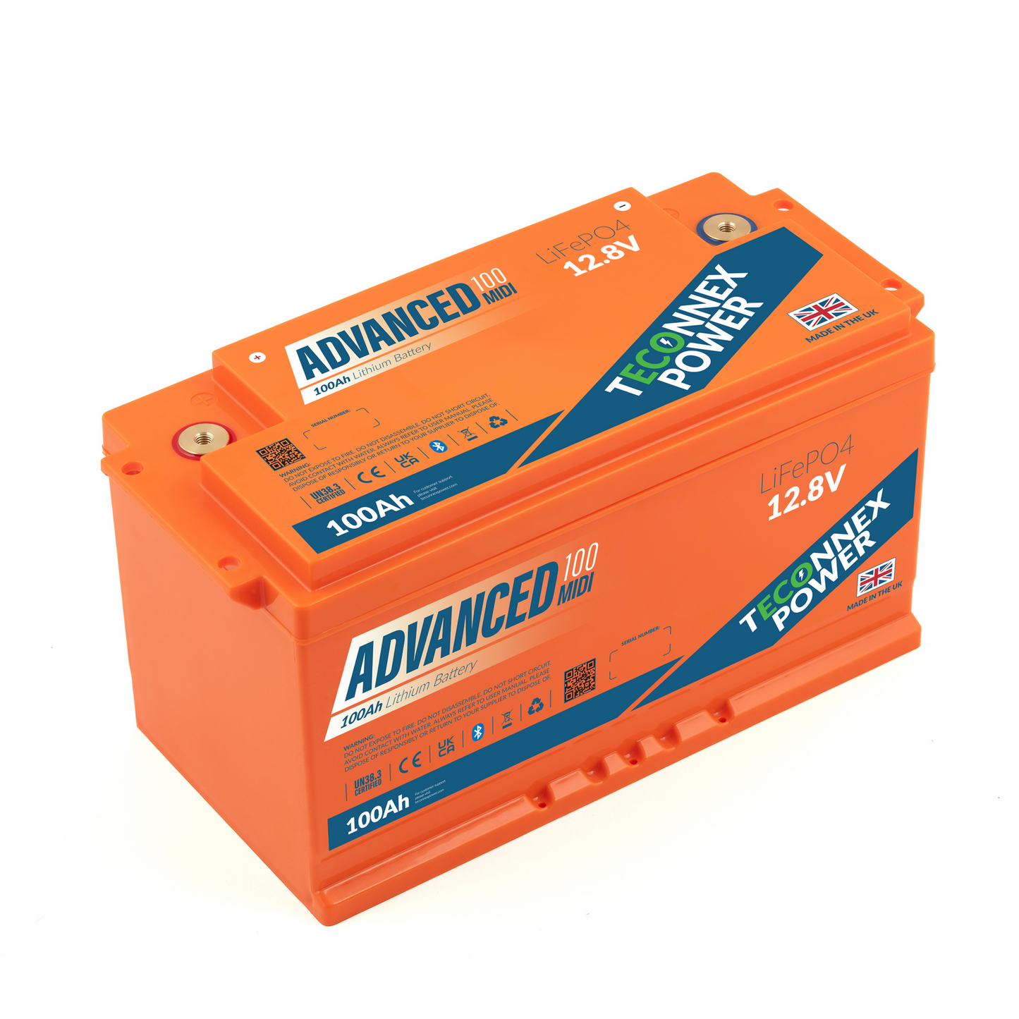 Advanced 100Ah Lithium Leisure Battery 12.8V (LiFePO4)